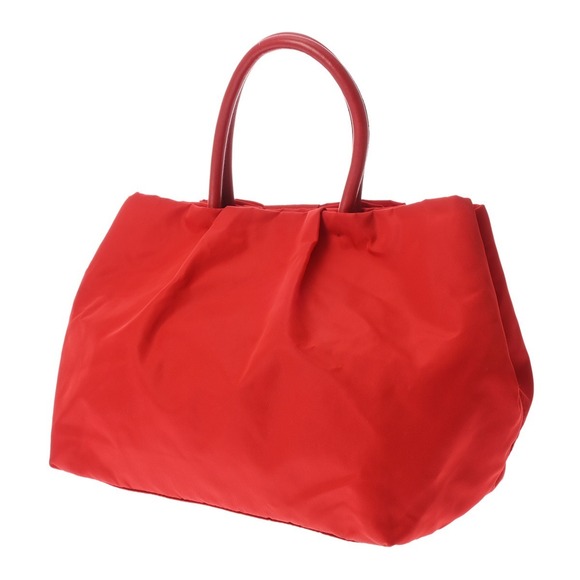 PRADA Rion Red Bow Handbag - Picture 2 of 10